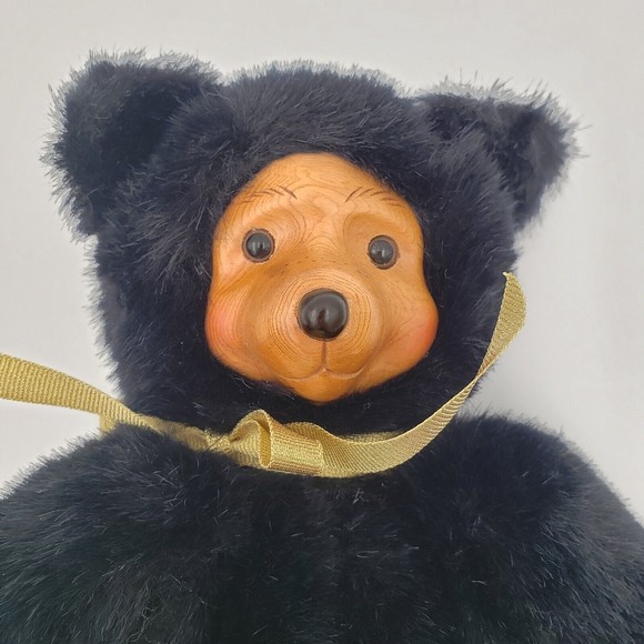 Vtg Robert Raikes Collector Bear Black Jointed LE #490 Applause 1988 No. 170101 - Picture 4 of 13